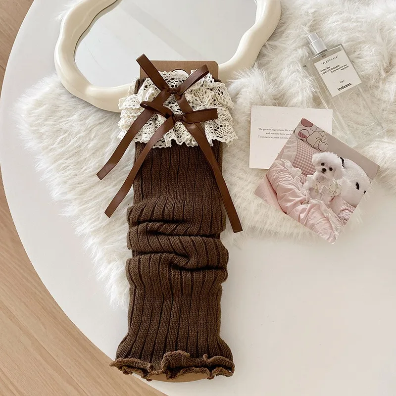 Ocieplacze na buty Sweet Lolita, elastyczne, dzianinowe, ocieplacze na nogi, termiczne ocieplacze na łydki do występów tanecznych, na zimę, do domu i na czas wolny.