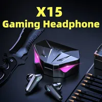 TWS X15 Bluetooth Earphones Wireless Bluetooth Gamer Headphones 65ms Low Latency Earbuds Fone Gamer Headset with Mic Handfree
