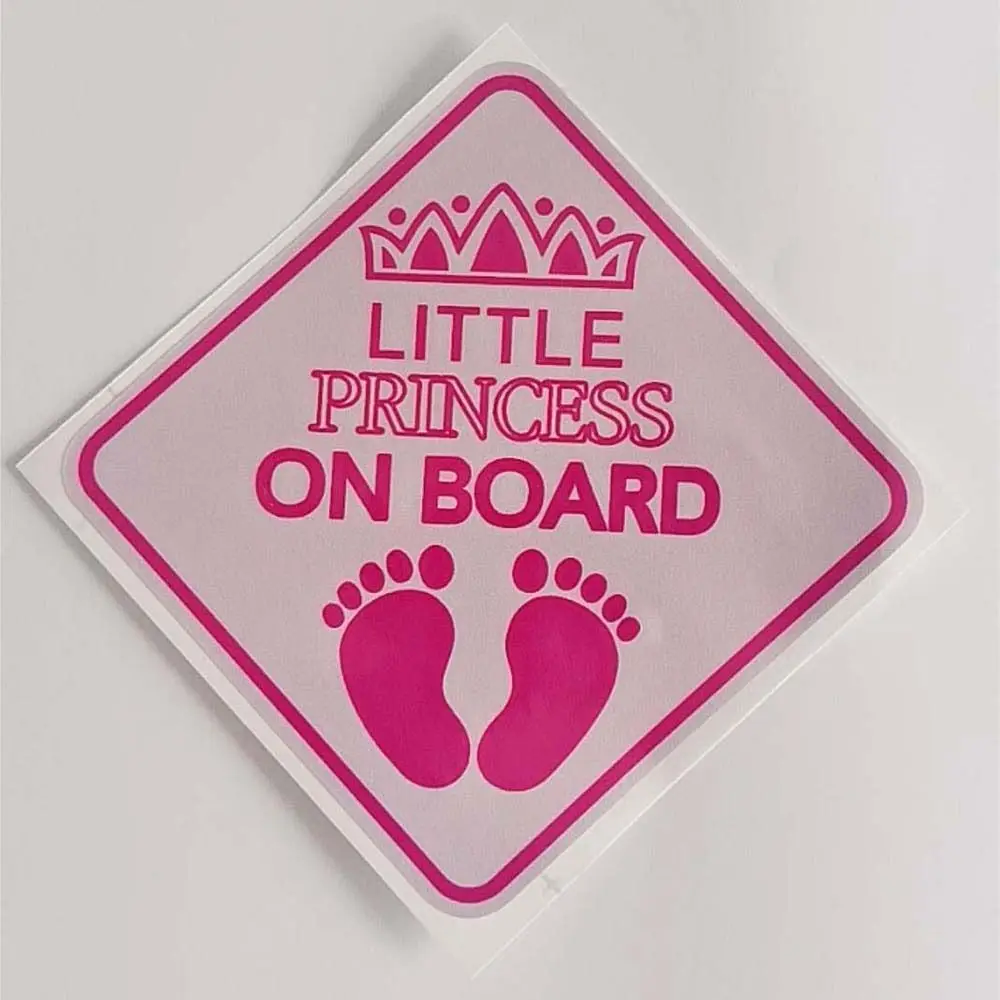 ملصق تزيين السيارة الطفل على متن ملصق تزيين جسم السيارة الأميرة الطفل تحذير ملصق للسائق ذاتية اللصق #3