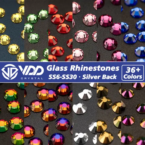 VDD SS6-SS30 High Quality Glass Crystal Non-hotfix Rhinestones Flatback Glitter Strass Stones For Nail Art DIY Crafts Decoration