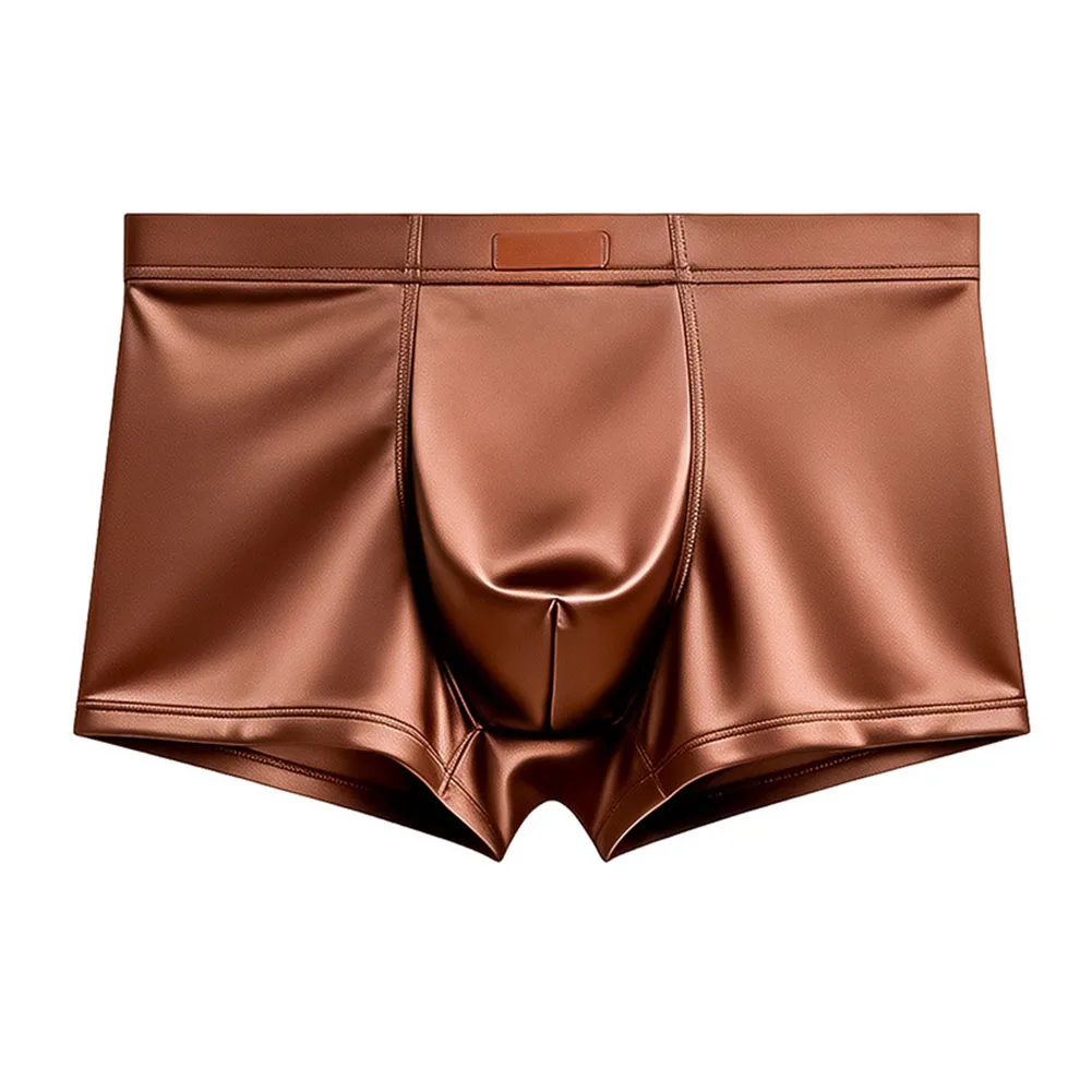 Men's Underwear Ice Silk High-End Men's Light Luxury Satin Silk Breathable Flat Corner Four Cornered Shorts Without Marks