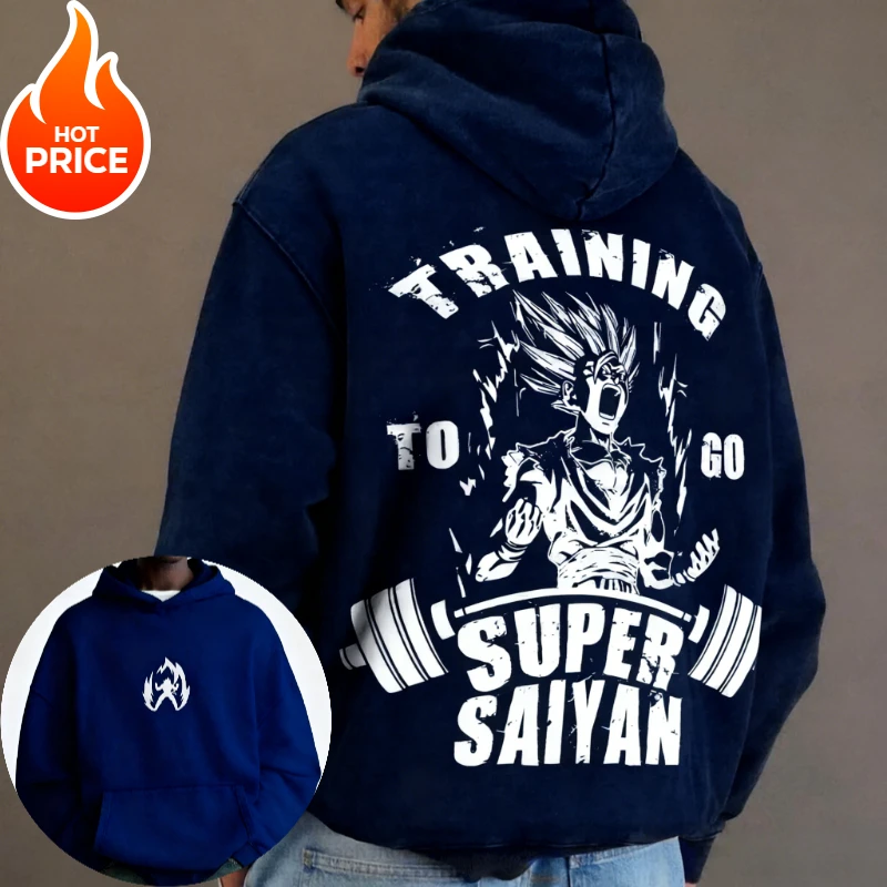 Super Saiyajin Dragon Ball Harajuku Streetwear Herbst Männer Vintage Hoodie Winter Frauen Übergroßen Mit Kapuze Sweatshirt Langarm Top