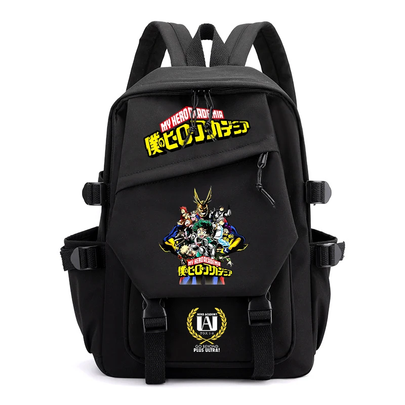 My Hero Academia cartoon backpack for primary and secondary school students black girl bag s back to school gift