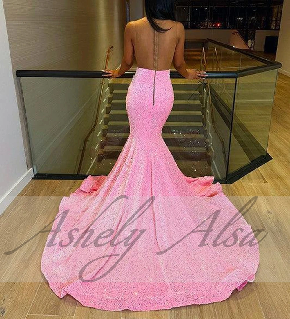 Aq221 personalizado elegante sereia vestido de ocasião formal com decote em v cristal até o chão vestido de festa de casamento feminino vestido de baile de formatura