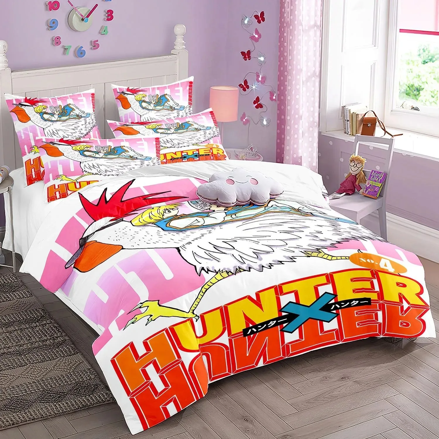Японское аниме, новый комплект постельного белья с 3D принтом Hunter X Hunter Twin Queen King, пододеяльник, наволочки, детский пододеяльник, роскошные комплекты