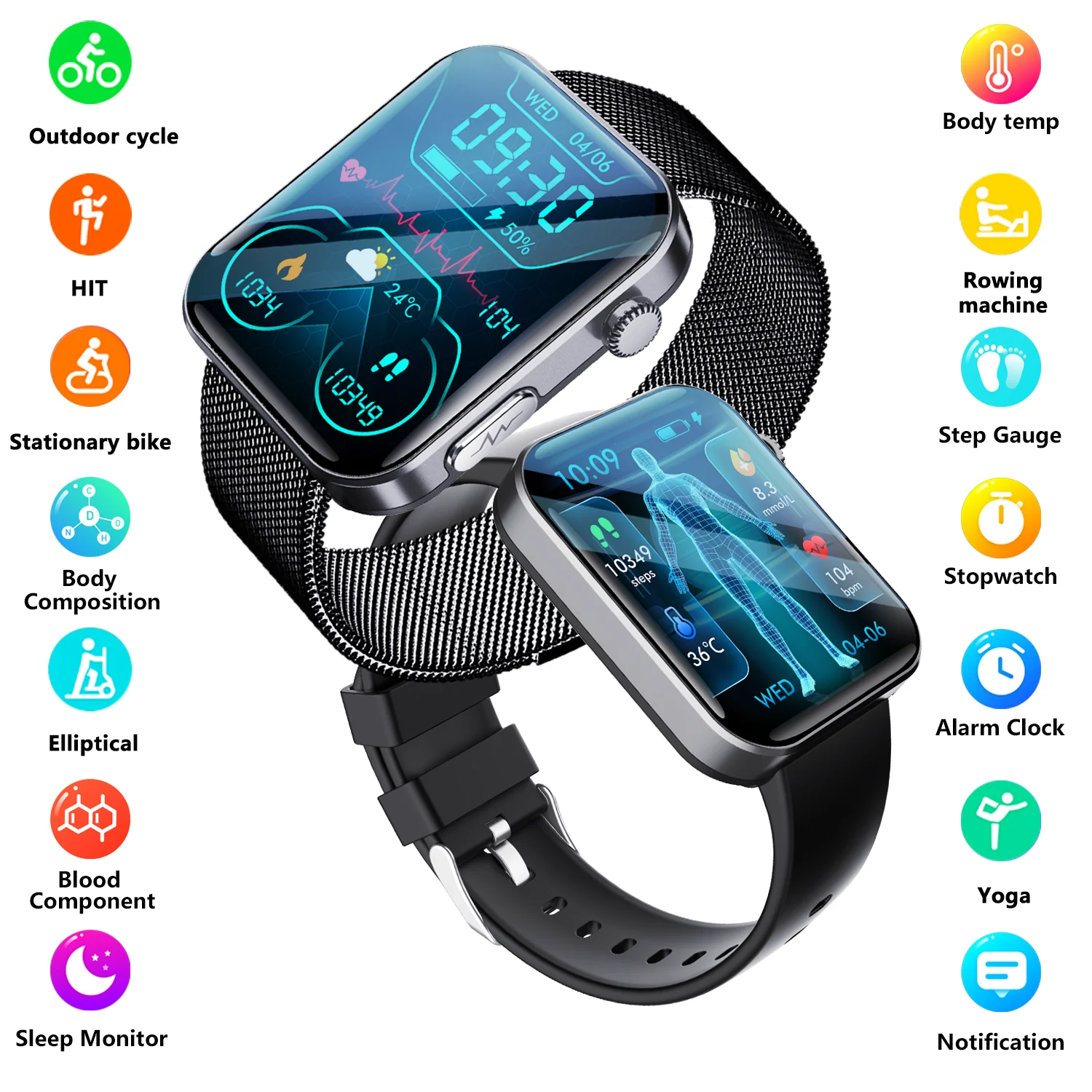 JOEME F300 Outdoor Smart Watch Men Bluetooth Call Smartwatch For Android IOS IP67 Waterproof Sports Fitness Music Watches