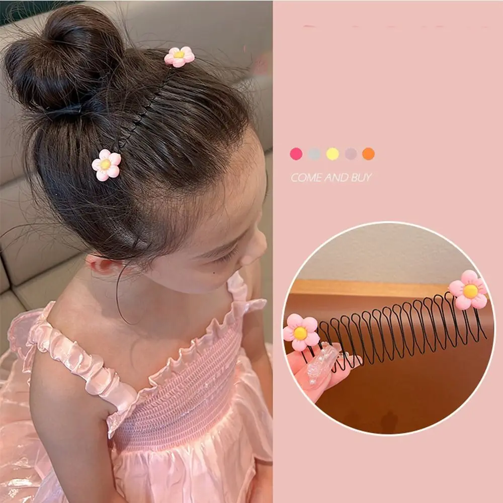 Spring U Shape Hair Styling Comb Cute Teeth Fixed Combs Invisible Extra Hair Holder Hair Wear Flower Headwear