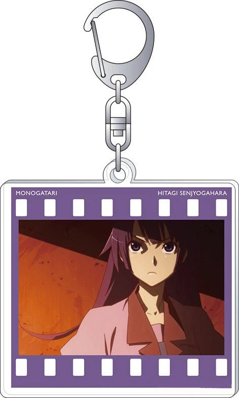 Guo Xiao Luo Anime Peripheral Store Monogatari Series Hitagi Senjogahara Acrylic Keychain Pendant Ornamen Fans Gifts About 6cm