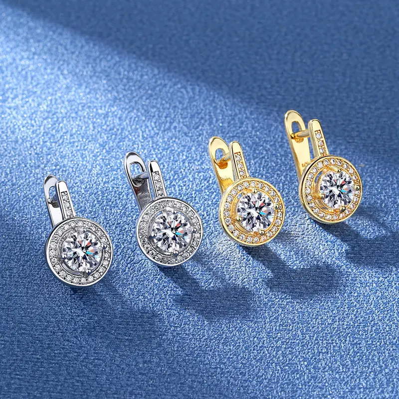 Kleiner Creolen-Ohrring aus 925er-Sterlingsilber mit Zirkonia für Mädchen und Kinder, schöne Aros Huggies-Ohrringe