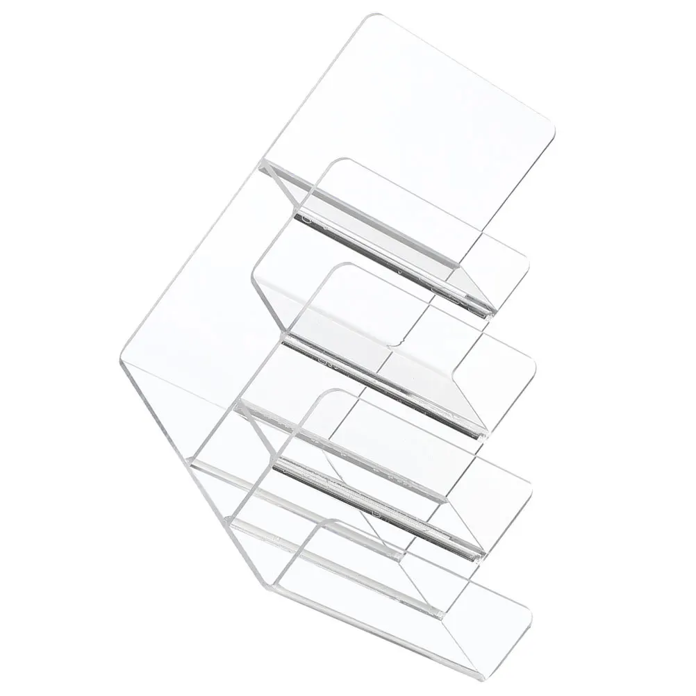 

Acrylic Display Stand Riser Multi-Tier Storage Rack for Wallets Handbags Eyewear Organizer Home Office Retail Display