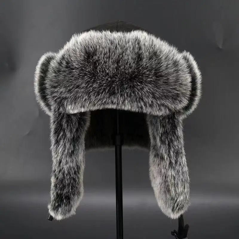 Sheepskin Winter Suede Northeast Russian Hat Bomber Cap With Ear Protection Dad Gift Gorro Ruso Hombre Fur Mütze Damen Ushanka