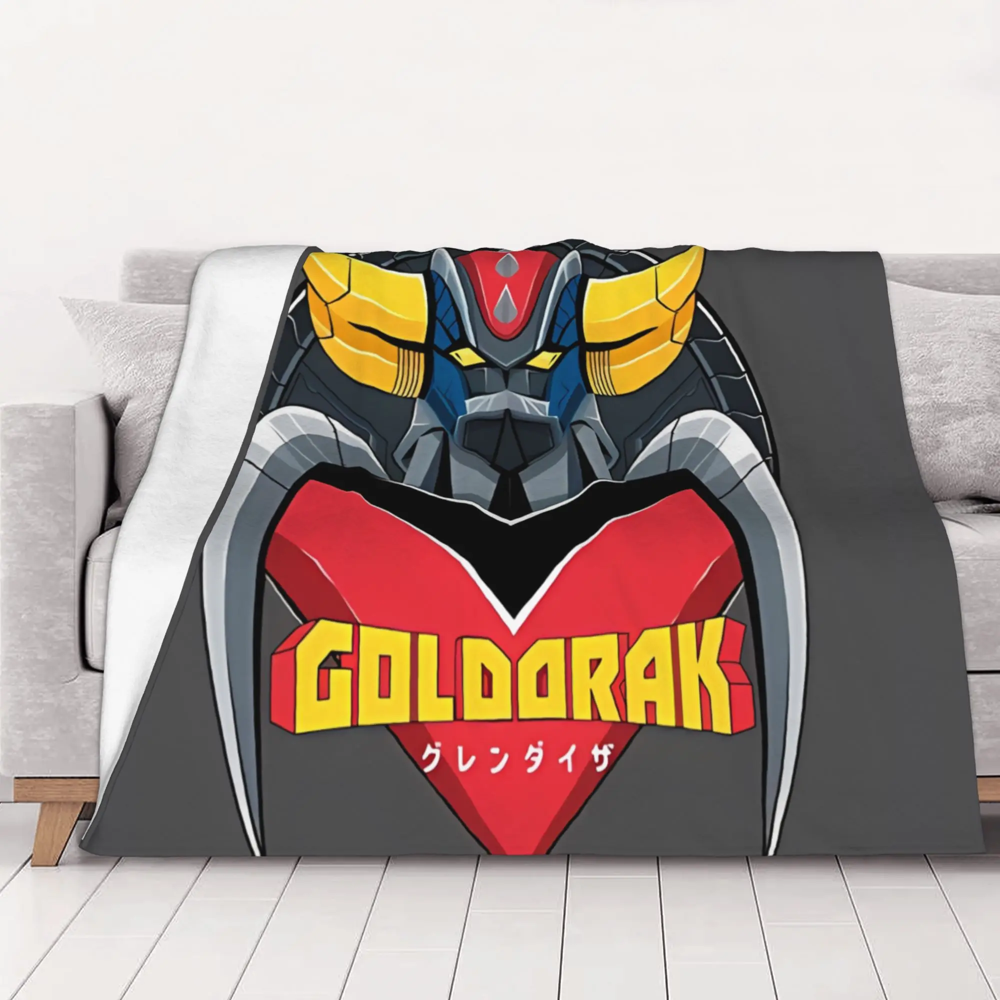 1PC home Cutecore Goldorak Goldorak Blanket Super Cosy Plush Home Living Room Sofa halloween