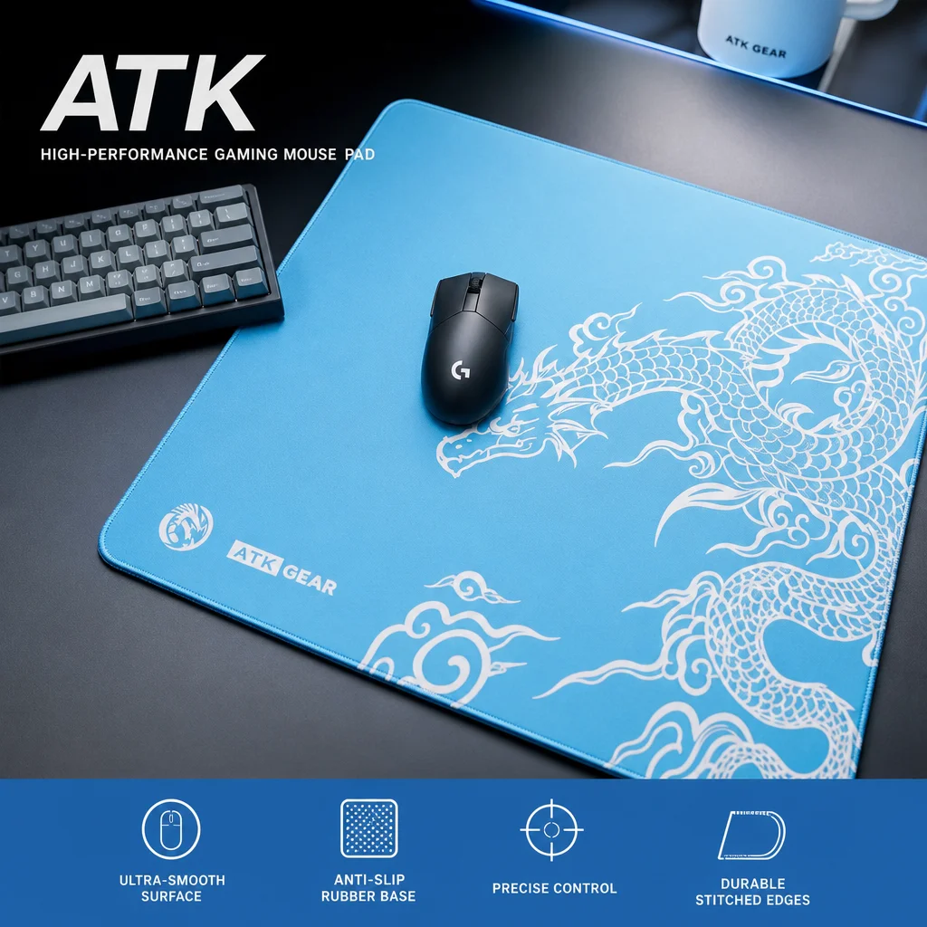 Atk X Leviathan Co Branded Extra Large Non Slip Gaming Mouse Pad LEV Type 99 E-Sports Fps Mouse Mat For Csgo