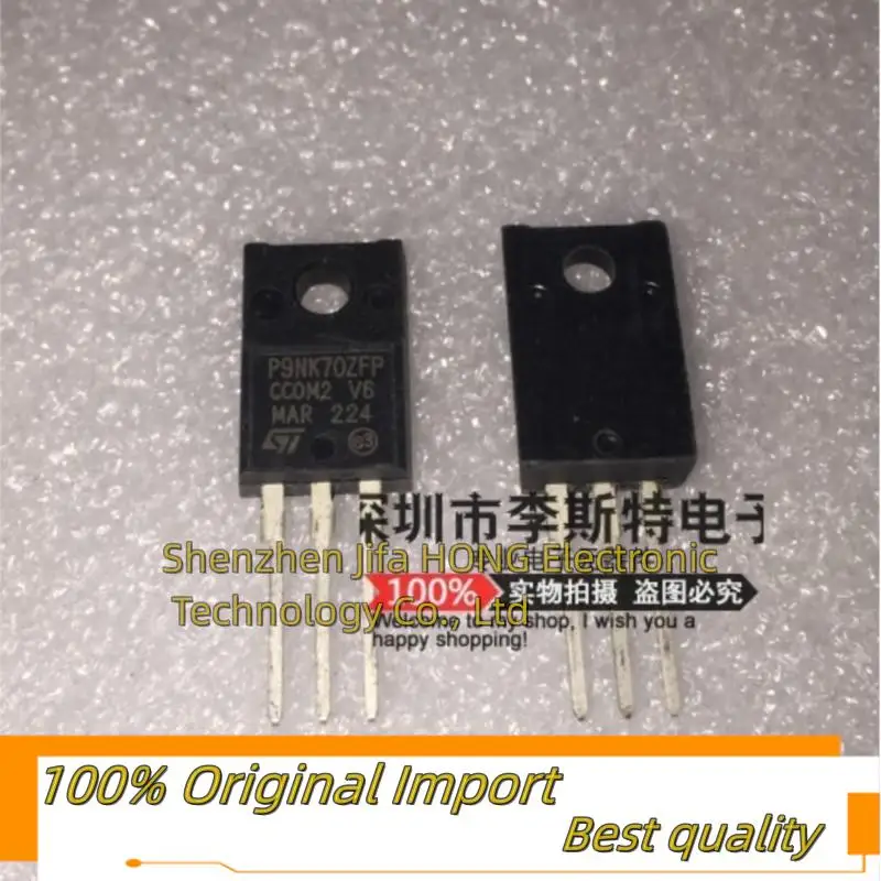 10PCS/Lot 9NK70ZFP STP9NK70ZFP TO-220F 700V 9A ST Imported Original Best Quality