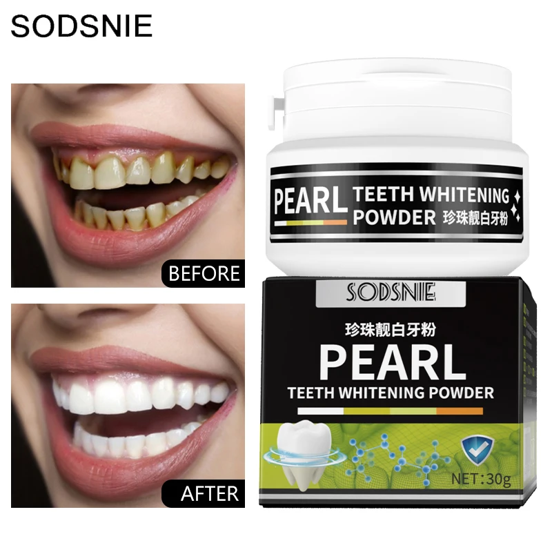 Herbal Pearl Teeth Powder Teeth Whitening Protect Remove Stains Bright Teeth Fresh Breath Oral Teeth Cleaning Care Products 30g