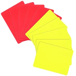 10 Uds. Tarjetas rojas árbitro de fútbol pelota amarilla fútbol portátil para niño amigo Suite accesorio de partido profesional