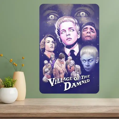 Village of the Damned Classic Movie Metal Poster Sign