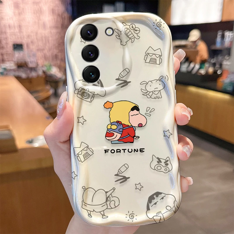 C-Crayon S-ShinChan Hülle für Samsung Galaxy S25 S24 S23 S22 S21 Ultra Plus S20 FE A73 A72 A71 A56 A55 A54 5G A52 A52S 4G Abdeckung