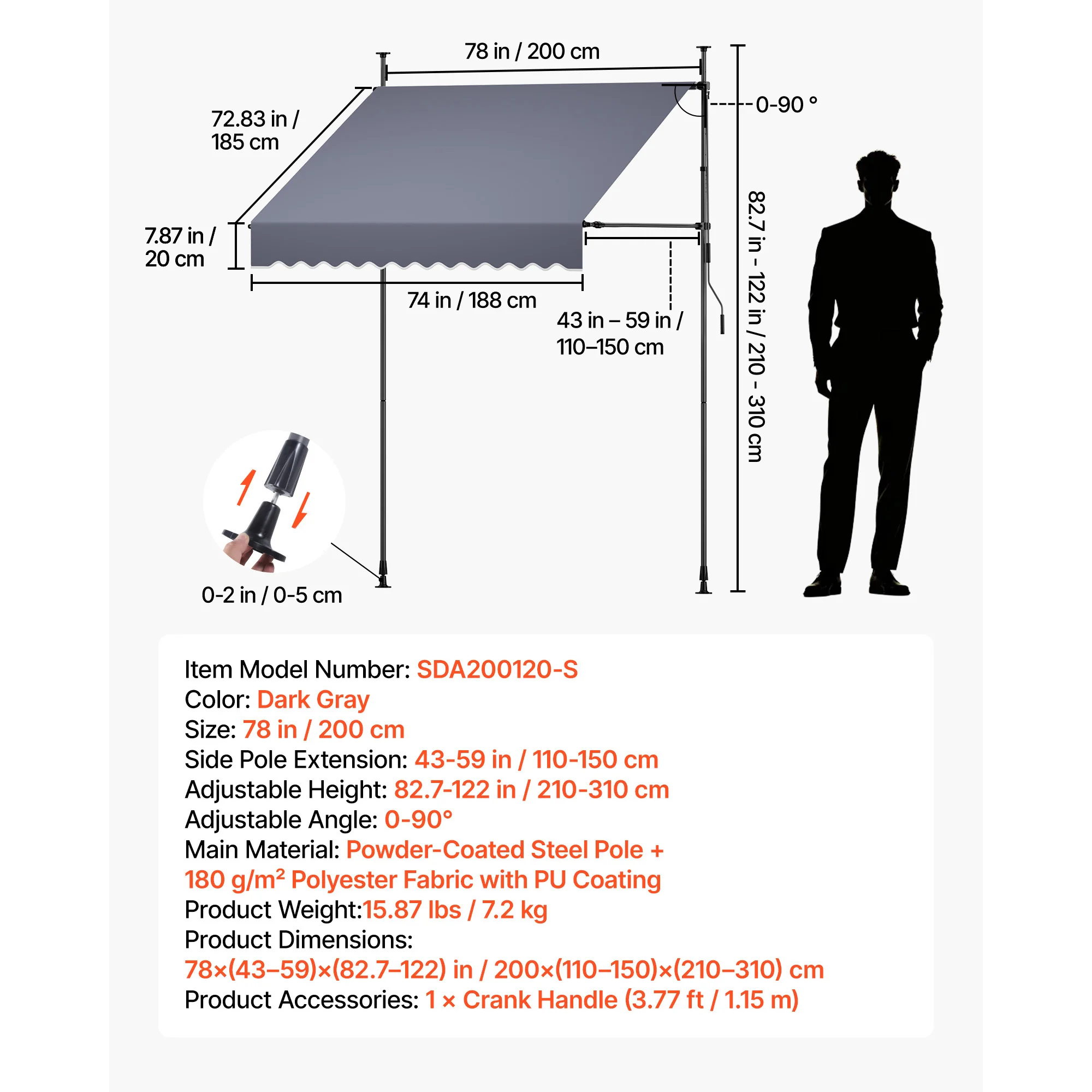 Manual Retractable Awning, 78