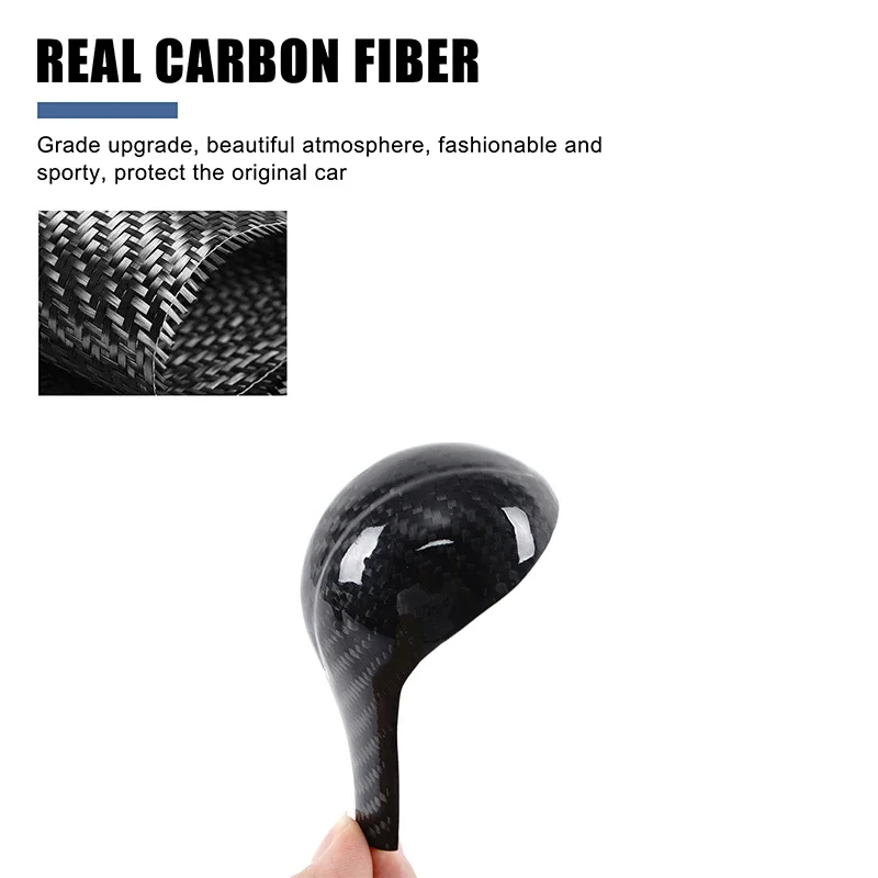 

Real Carbon Fiber For Infiniti Car styling Car central control gear head cover decoration sticker Car interior accessories
