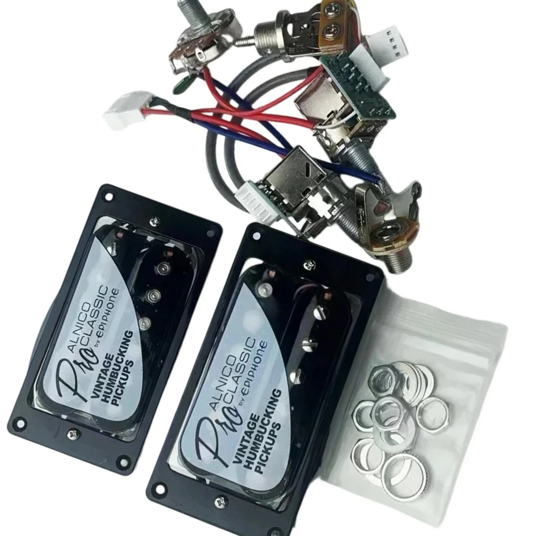 

Pro Bucker 2V1T Humbucking Alnico Classic Pickup Push/Pull комплект жгутов проводов для деталей электрогитары черное золото