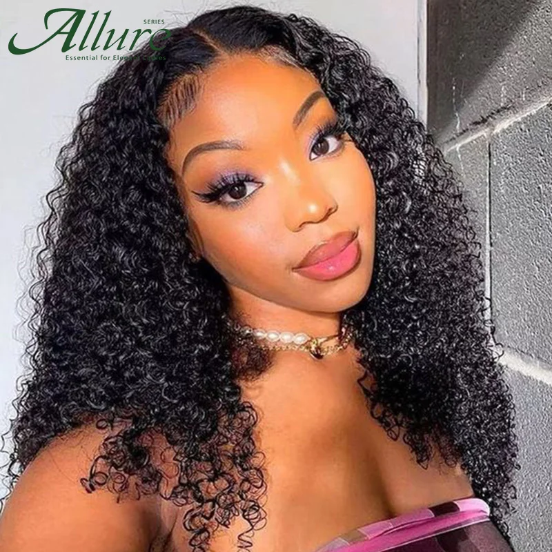 Deep Wave Lace Front Wig Human Hair Wigs For Black Women Curly Brazilian Remy Hair Wigs Glueless Water Wave Part Lace Wig Allure