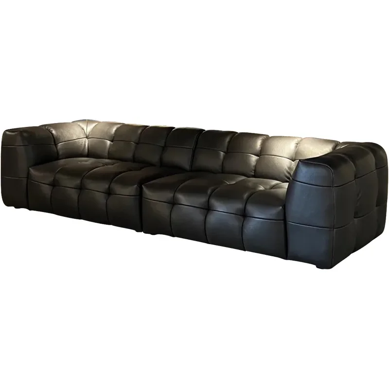 

Cream Wind Puff Leather Italian Minimalist Dark Black