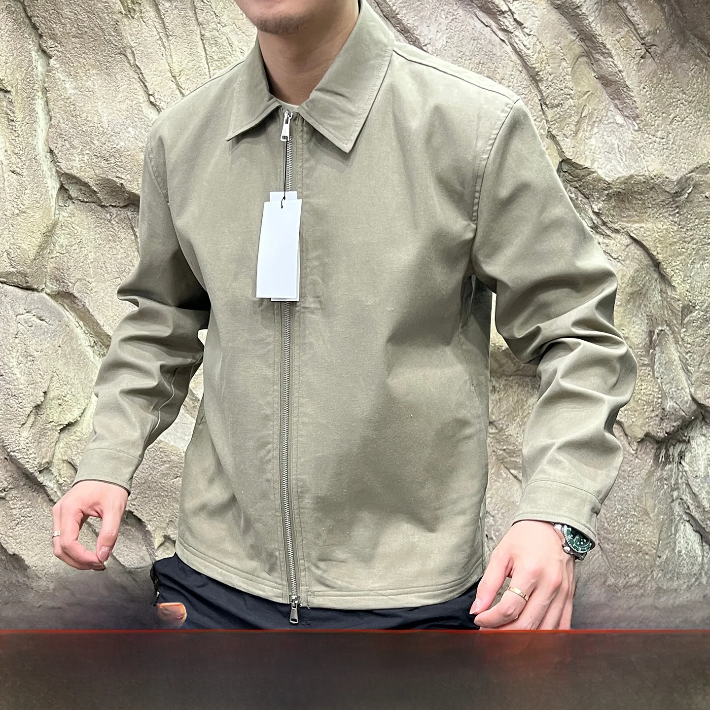 

Мужская дышащая запонка из смеси хлопка и льна Busin Jaet, дизайнерская подставка, длинная застежка-молния свека, без шляпы