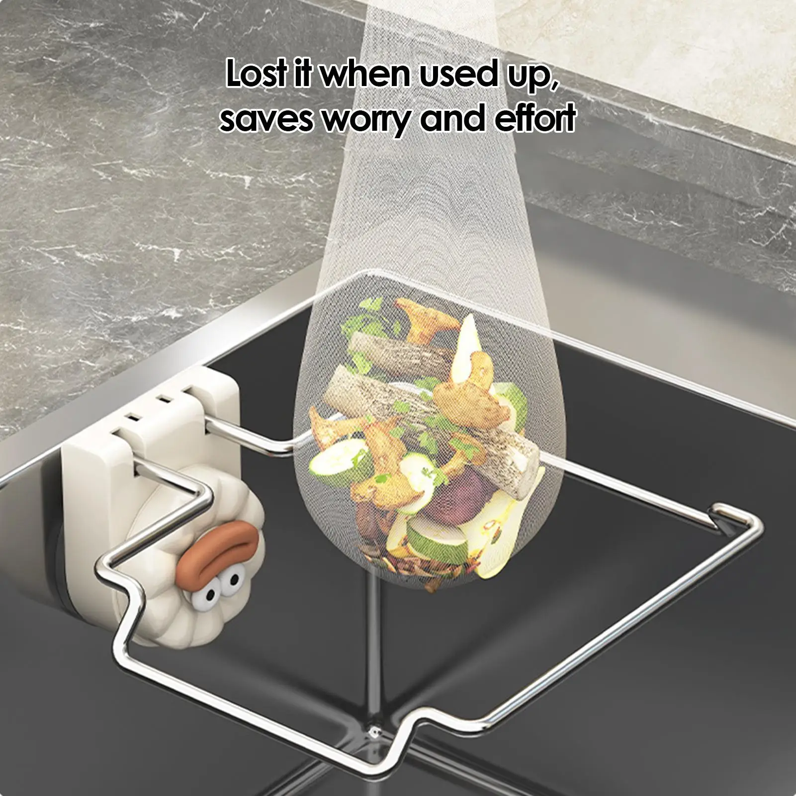 

Ситечко для раковины, корзина, складная сушилка для мусора, сито для раковины с 50 фильтрующими сетчатыми мешками для домашней кухни, ванной комнаты, дома