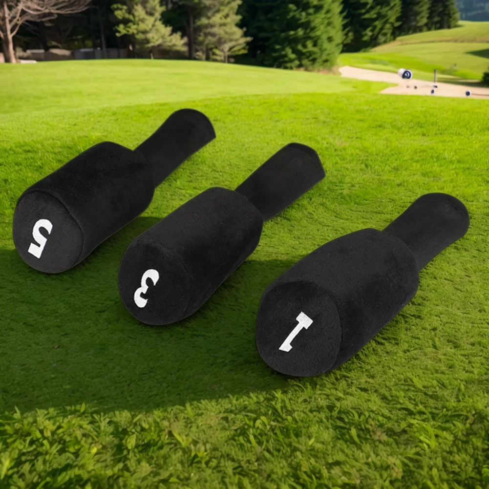 3Pcs Driver 1 3 5 Fairway Woods Headcovers Golf Accessories Golf Wood Head Cover Protective Covers for Fairway Clubs and Drivers