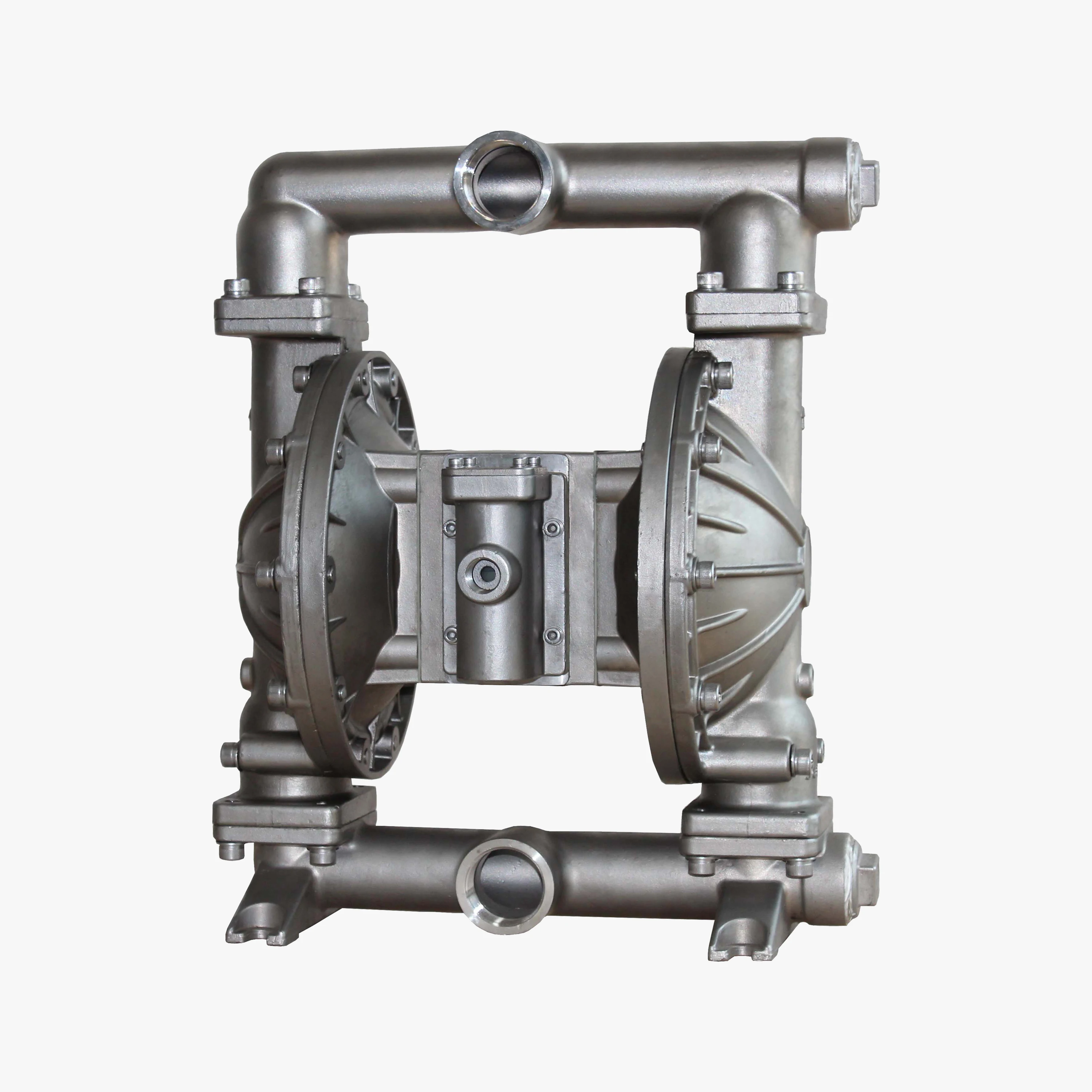 

Пневматический мембранный насос с двойной диафрагмой из нержавеющей стали 304/316L с PTFE-покрытием, с пневмоприводом