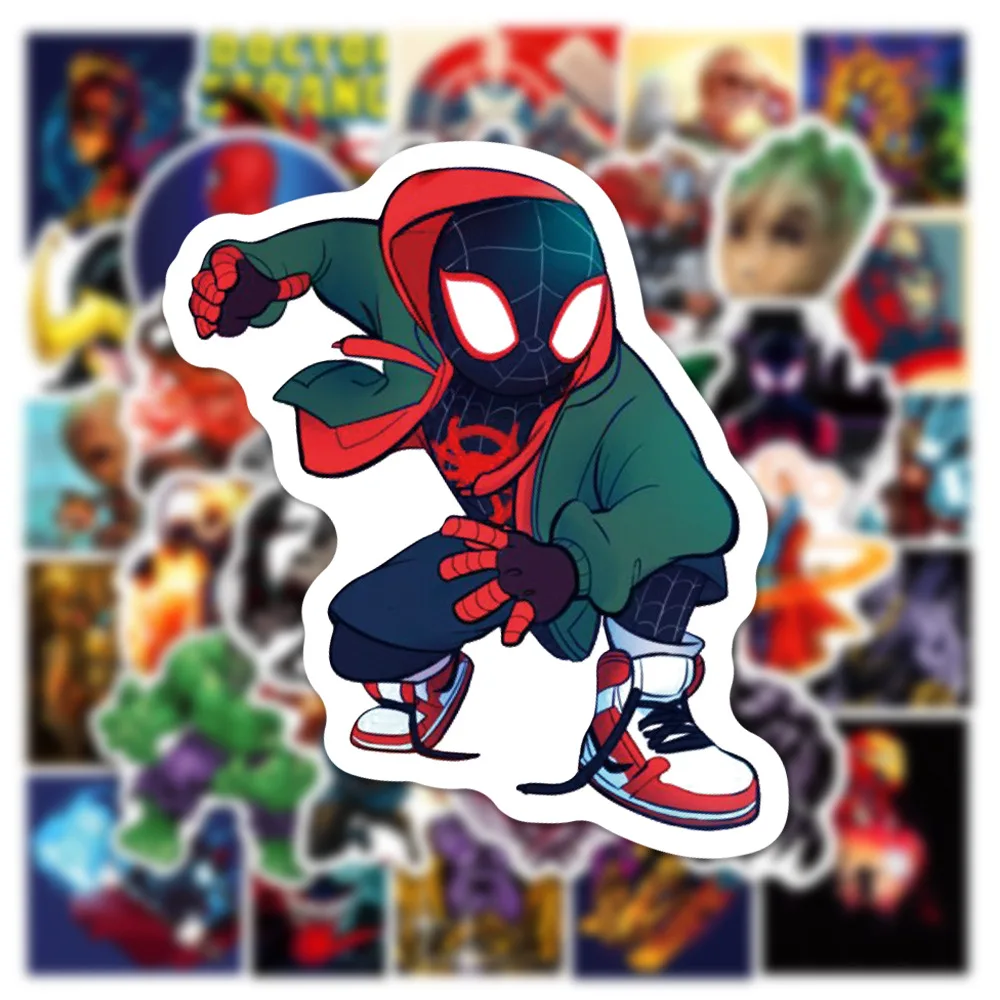 10/30/50PCS Disney Marvel The Avengers Super Hero Stickers Graffiti Decals DIY Laptop Car Motorcycle Bike Toys Sticker For Kids