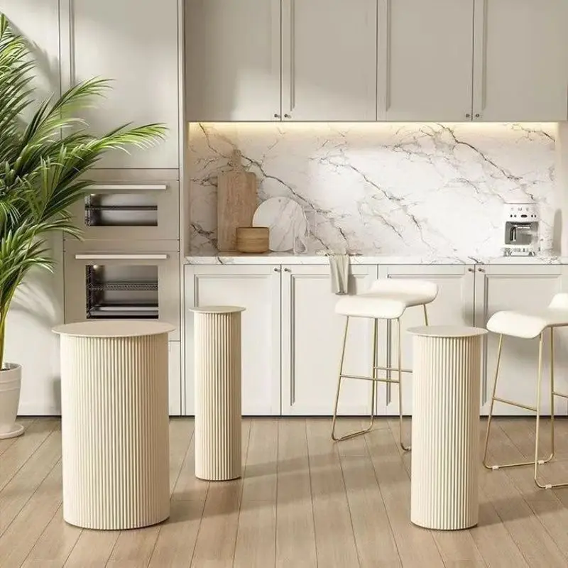 Metal Table Legs Single-Sided Oval Bar Stool Support Base for Kitchen Island Dining Table Cream Style Counter Height Desk Frame