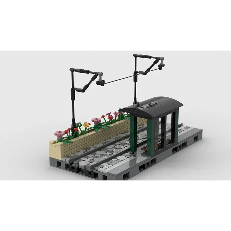 وحدات الترام المسارات مستقيم القياسية عرض الشارع نموذج Moc اللبنات التكنولوجيا وحدات الطوب لتقوم بها بنفسك تجميع لعبة الهدايا