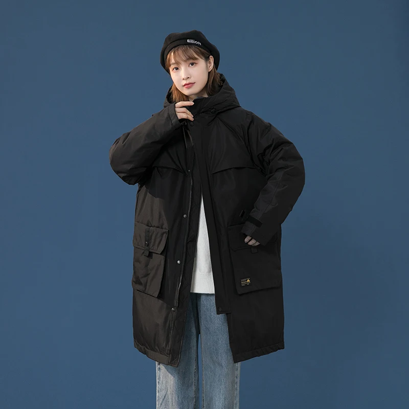 

Bla Mid-Length Student down Jaet 2025 Winter New Sle ex Korean Version Couple Trendy Women's Wear Polyester Fiber C...