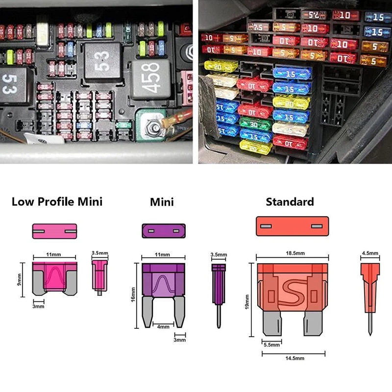 288PCS Car Fuse Plug Fuse Splitter Standard Fuse Holder Fuse Kit (2A 5A 7.5A 10A15A 20A 30A 40A ) For Car/Boat/Truck/RV