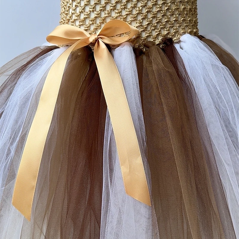 Baby Girls 'Animal Lion Tutu Dress, Kids Birthday Party Outfit, Crianças Vestidos de Tule, Natal, Halloween Costumes