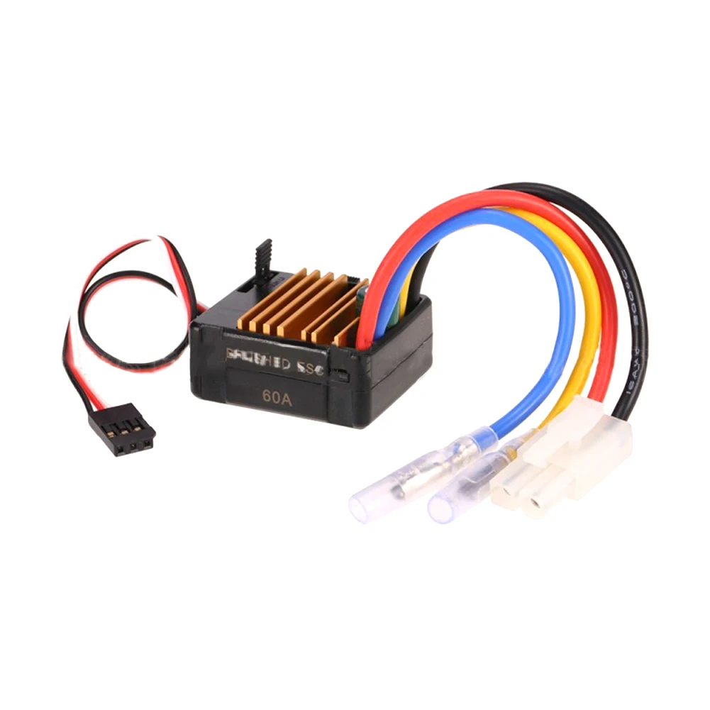 Quicrun 1060 60A Waterproof Brushed Esc Two-way Esc With Brake Compatible For Scx10 Remote Control Climbing Car Accessories