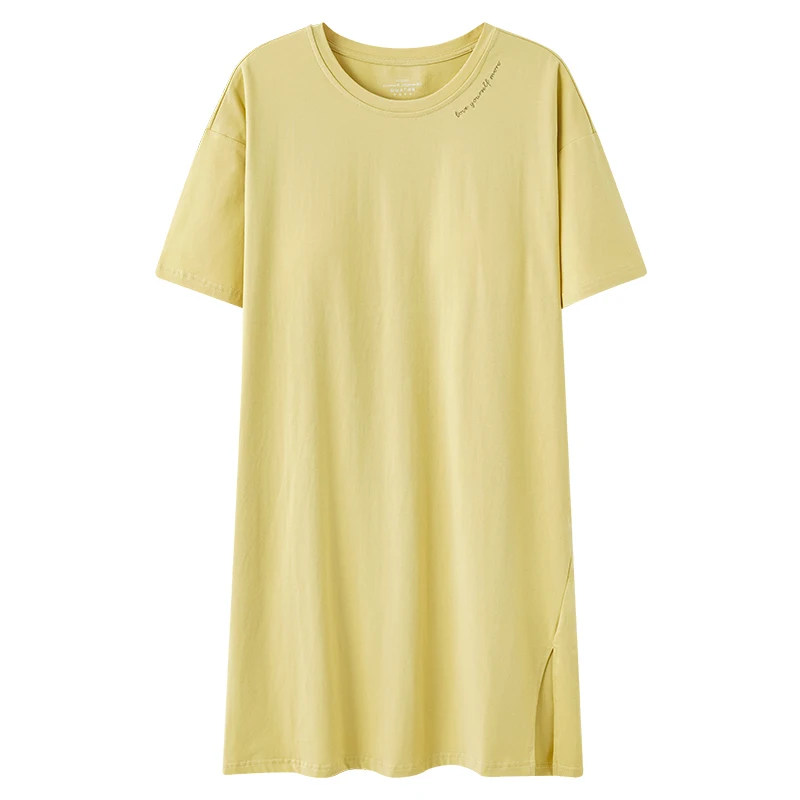 Ice Silk Modal Spwear Women's Summer ort Sve Midi Dr Home Comfortable Breathable  Color Sp Dr