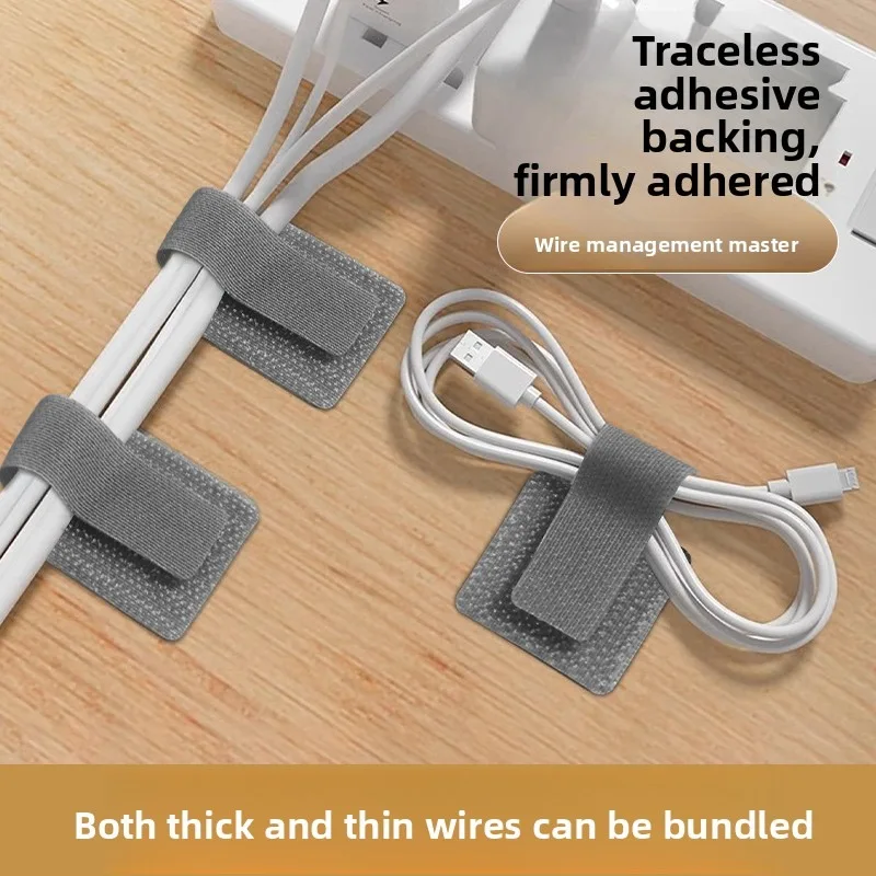 Ties Fastening Wire Reusable Cable Organizer Cord Rope Holder Self Adhesive Adjustable Cord Organizer Straps Desk Management