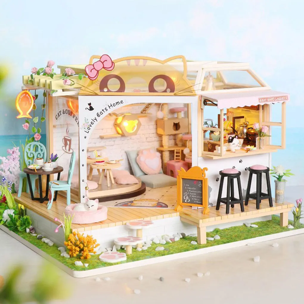 Sturdy And Durable DIY Dollhouse Gift For Emotional And Intellectual Development Safety And Reliable