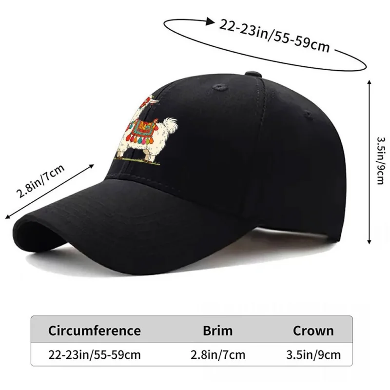 Unisex Alpaca Print Baseball Cap with Buckle Closure – Adjustable Lightweight Hat for Parties, Birthdays, Graduation & Events