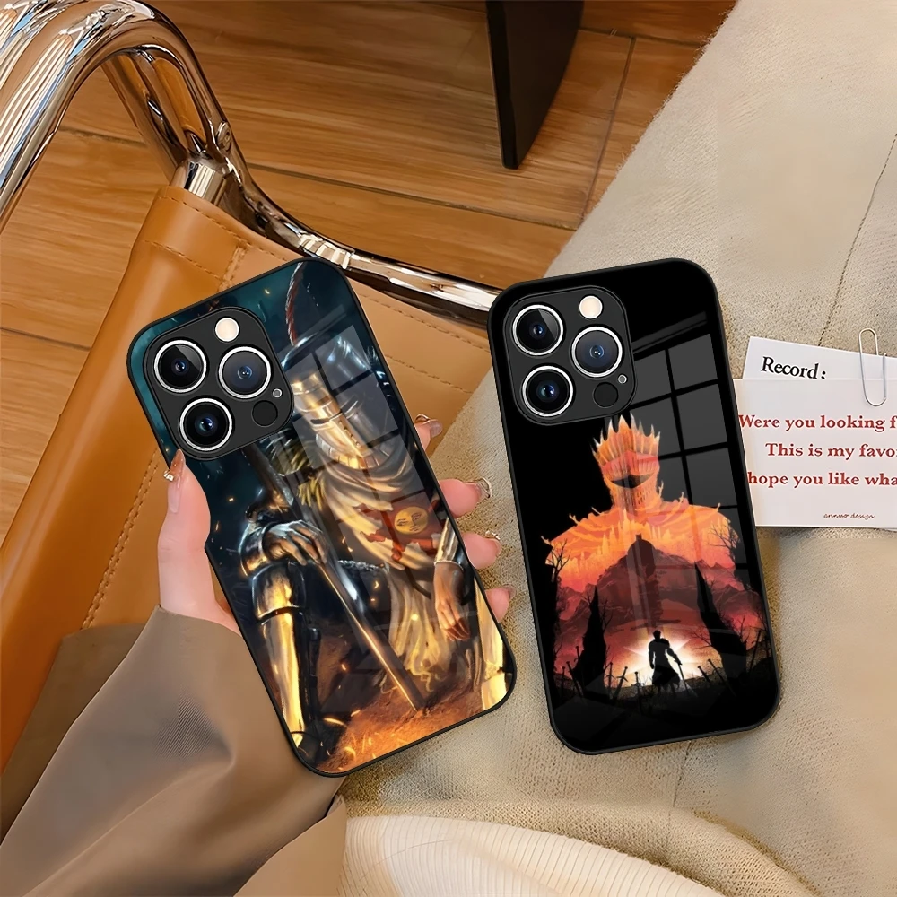 P-Praise the Sun D-Dark Souls Phone Case Tempered Glass For iPhone 16 15 13 14 12 11 Pro XS Max Plus Mini SE2020 Coque