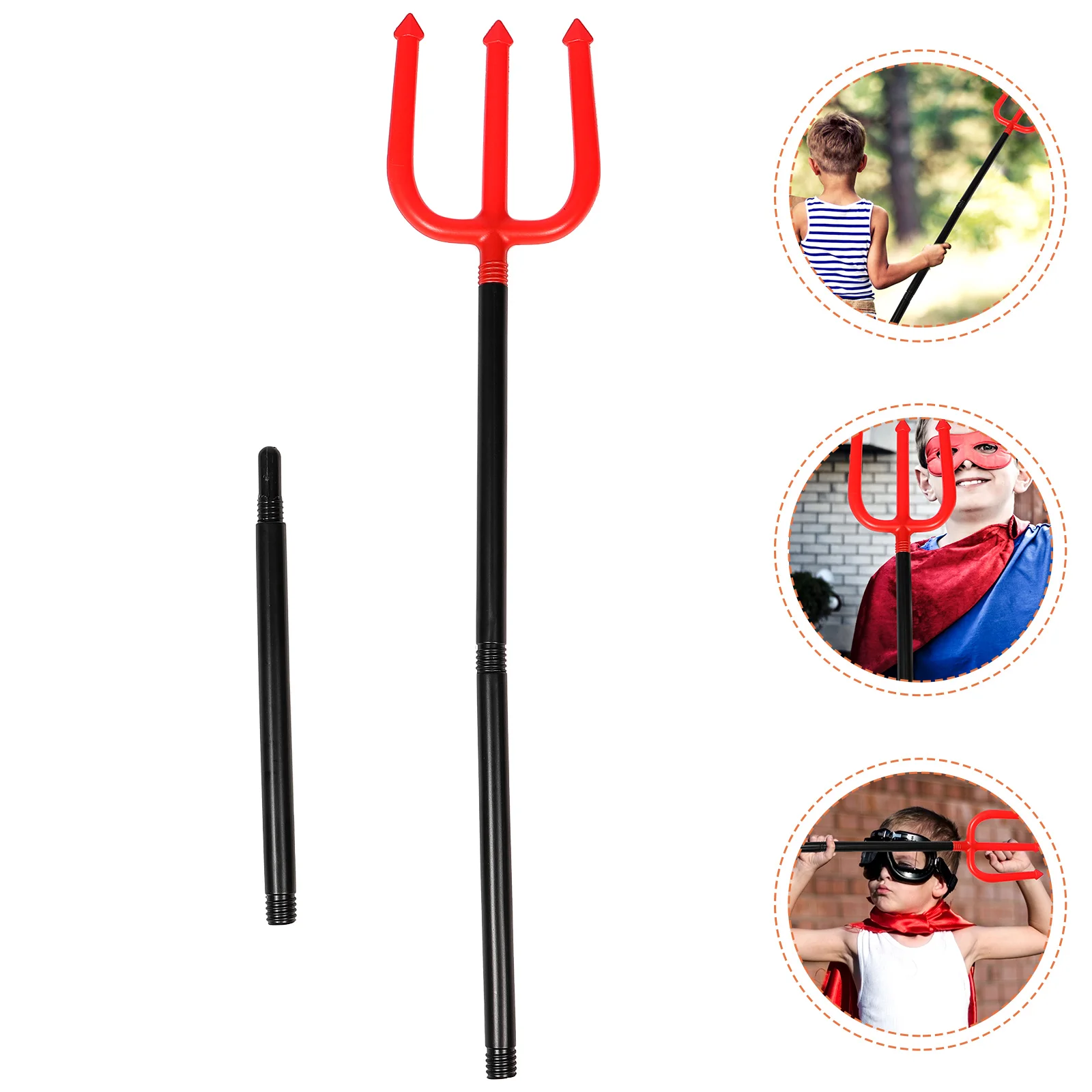 

Funny Halloween Plastic Trident Prop Kids Party Cosplay Wear-Resistant Lightweight Creative Photography Decoration Masquerade