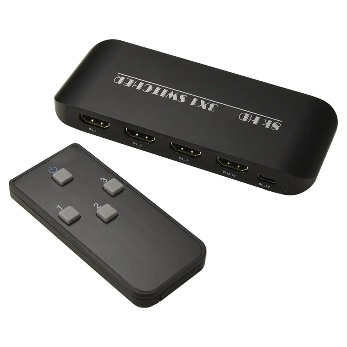 AA19 8K HDMI-Compatible Switcher 3x1 Remote Control Video Screen Cutting 8K 60Hz 4K 120Hz 48Gbps Converter