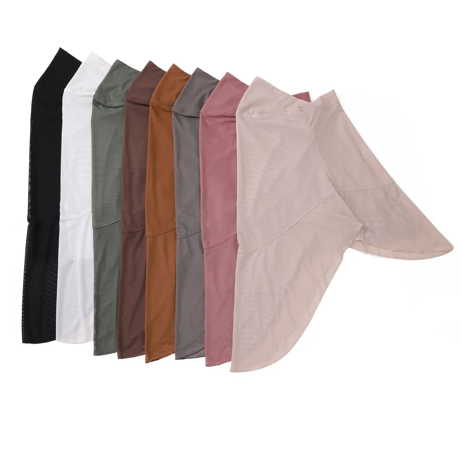 New Muslim Amira Instant Scarf Hijab Women Solid Color Headscarf Turban One Piece Head Wrap Islam Prayer Hijabs Niqab Nikab Hat