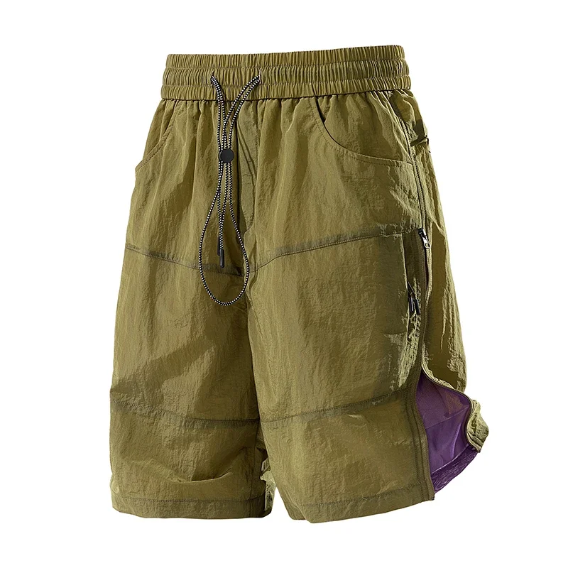 

Male Breathable Short Retro Loose Trousers Men Casual Classic Oversize Sports Shorts Men New Comfortable Elastic Waist Clothing