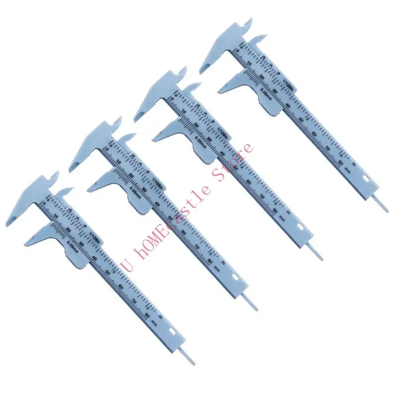 63HF Plastic Calipers 4pcs 3inch Verniers Calipers Mini Sliding Calipers Calipers