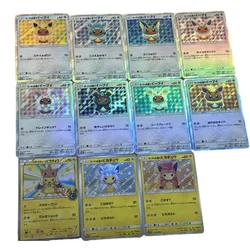 Pokemon Ptcg Charizard Pikachu Eevee Refracted Color Flash Self Made Anime Game Characters Collection Card Toys Gifts