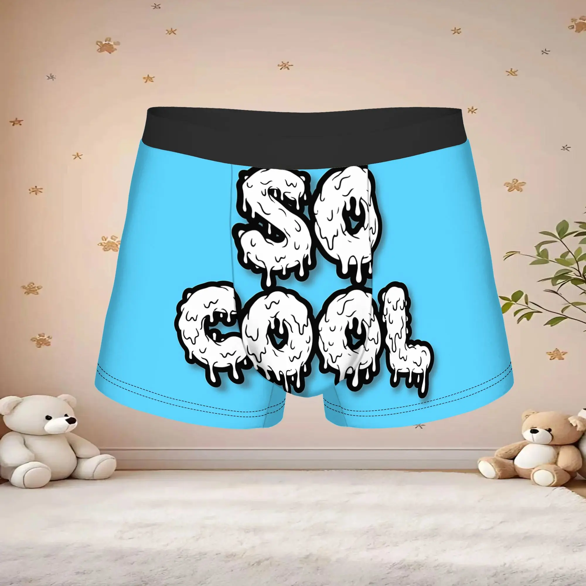 1pc Popular Chaotic Cool Abstract Print boxers  adults  Homme Panties Men's Underwear Print Shorts Boxer Briefs